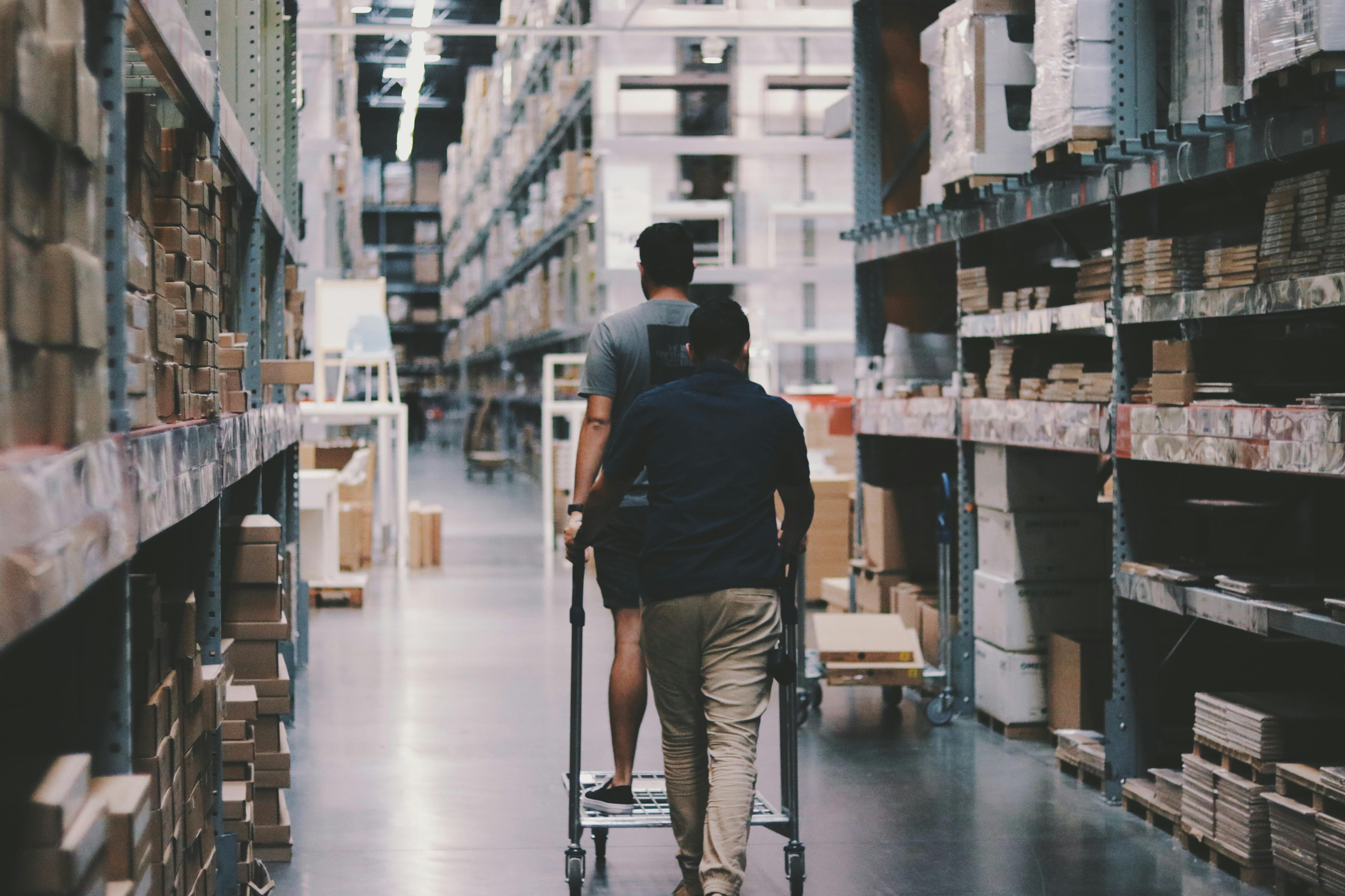 workers in a warehouse setting